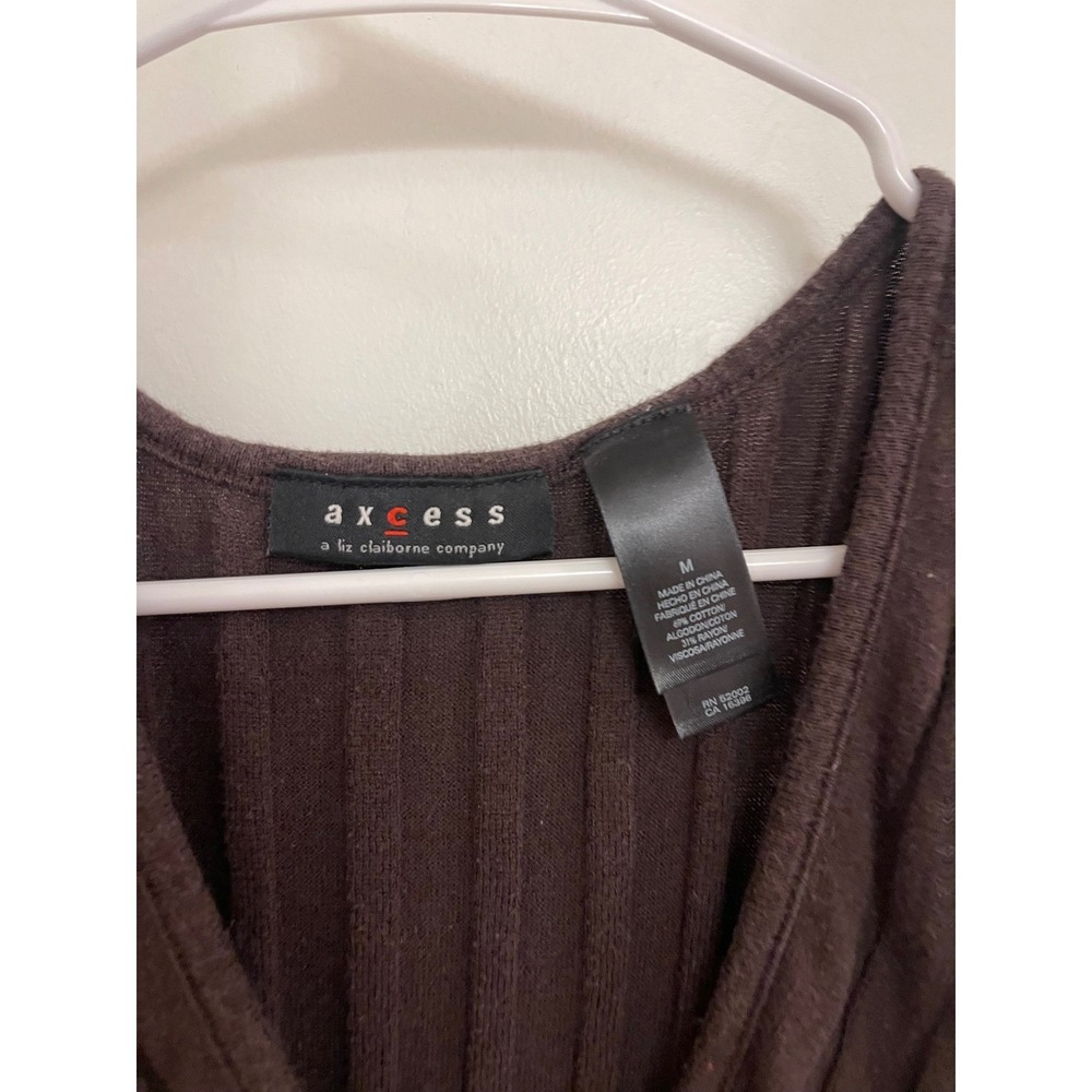 Vintage Y2K Knit V Neck Brown Tank Top Boho Casual Euro Coastal
